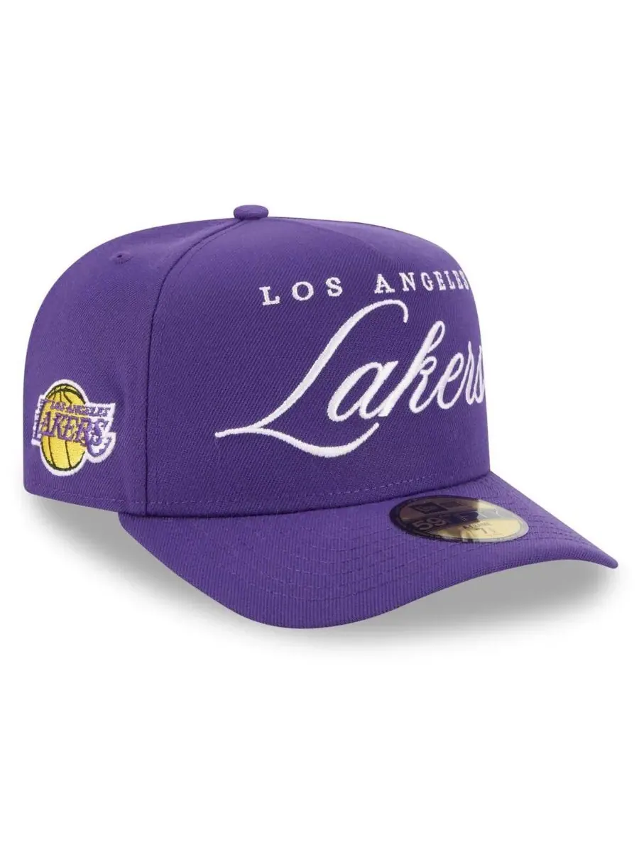 New Era Мужская фиолетовая кепка Los Angeles Lakers 2025 NBA Draft A-Frame 59FIFTY Fitted Hat