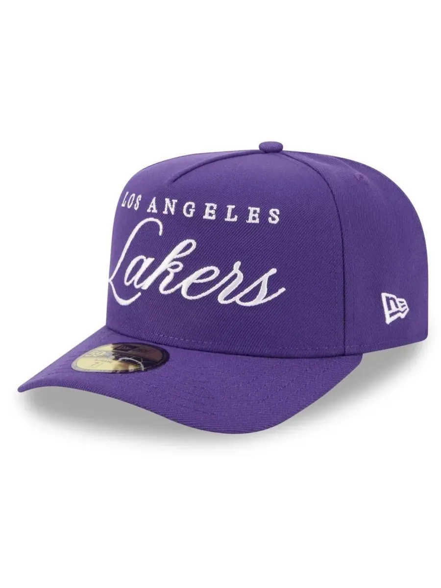 New Era Мужская фиолетовая кепка Los Angeles Lakers 2025 NBA Draft A-Frame 59FIFTY Fitted Hat — изображение 3 из 4