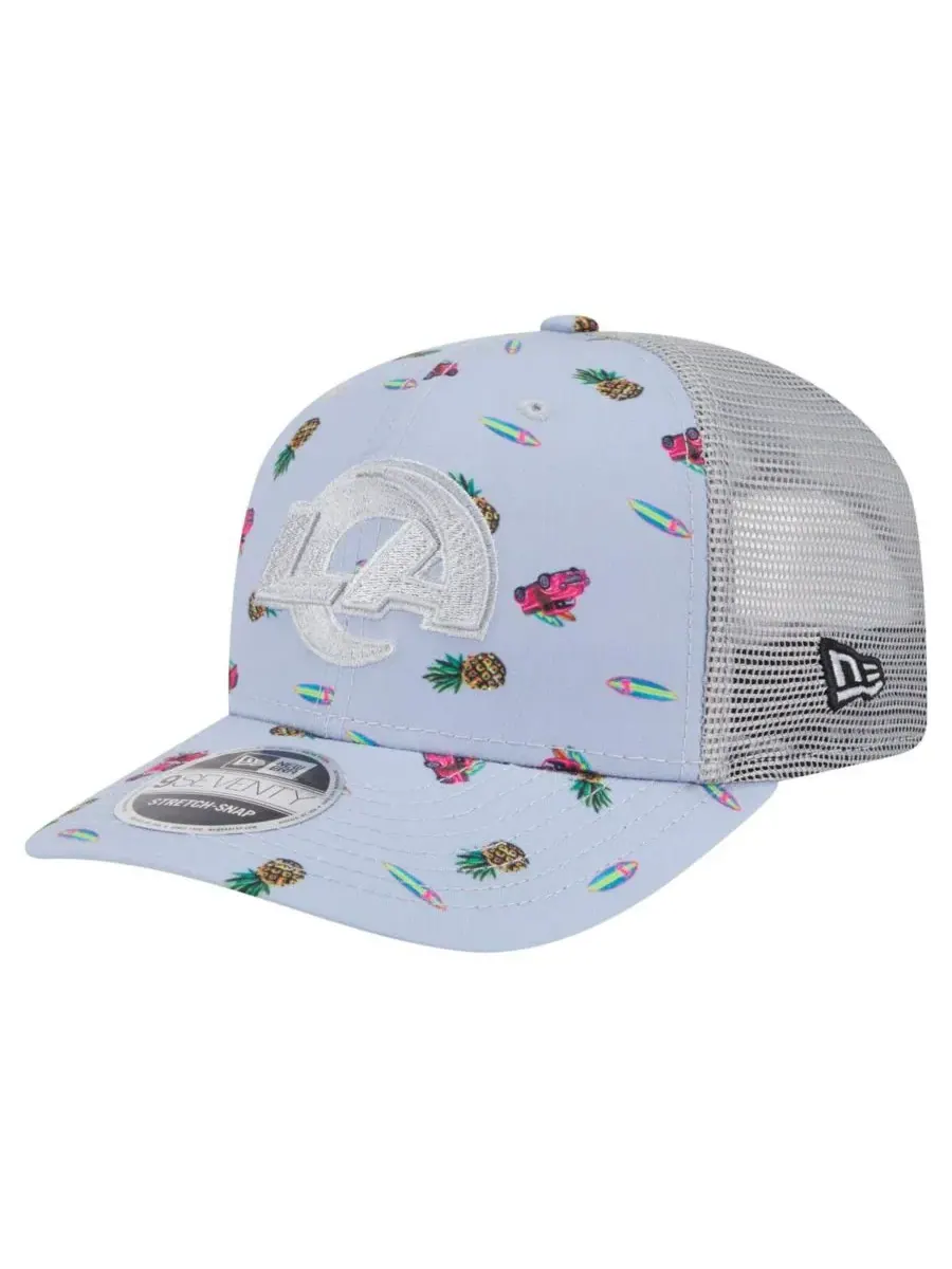 New Era Мужская светло-голубая кепка Los Angeles Rams Adventure Surfboard 9SEVENTY с регулируемым