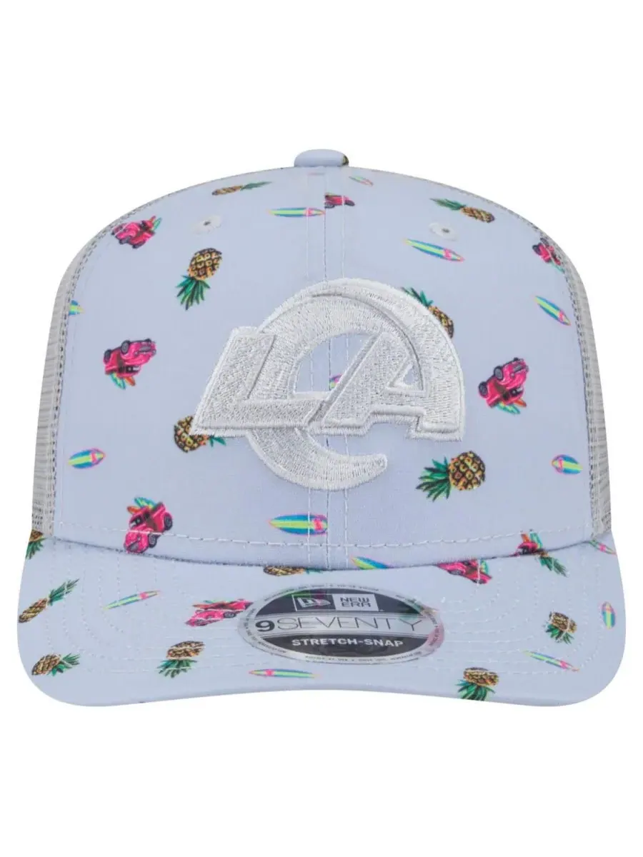 New Era Мужская светло-голубая кепка Los Angeles Rams Adventure Surfboard 9SEVENTY с регулируемым — изображение 2 из 4