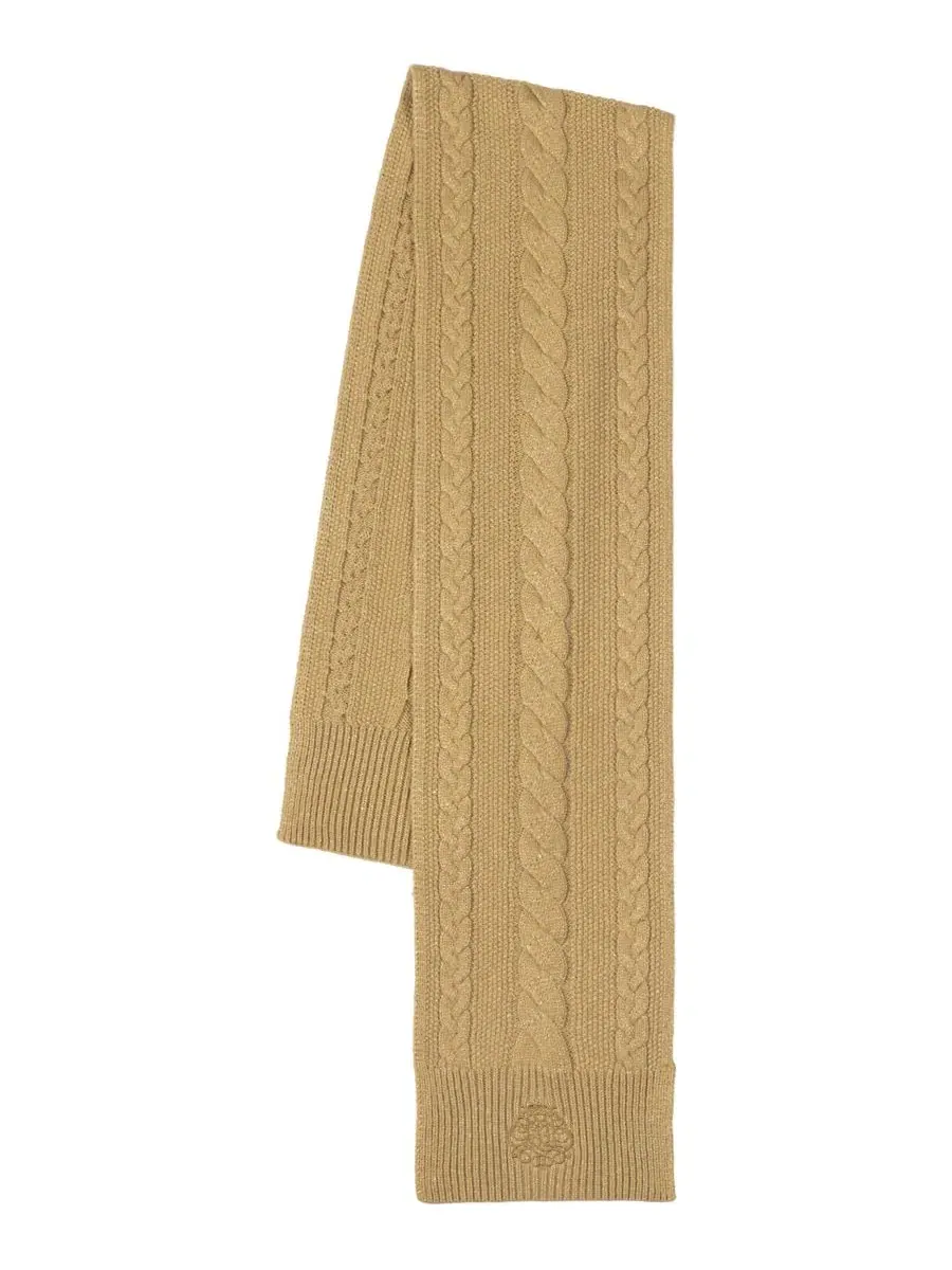 Шарф с кабельным узором и вышивкой Metallic Direct Embroidery Cable Lauren Ralph Lauren, Lauren — изображение 2 из 4