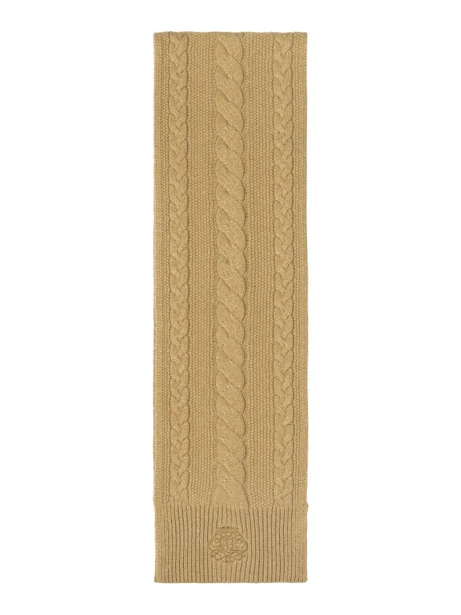 Шарф с кабельным узором и вышивкой Metallic Direct Embroidery Cable Lauren Ralph Lauren, Lauren — изображение 3 из 4