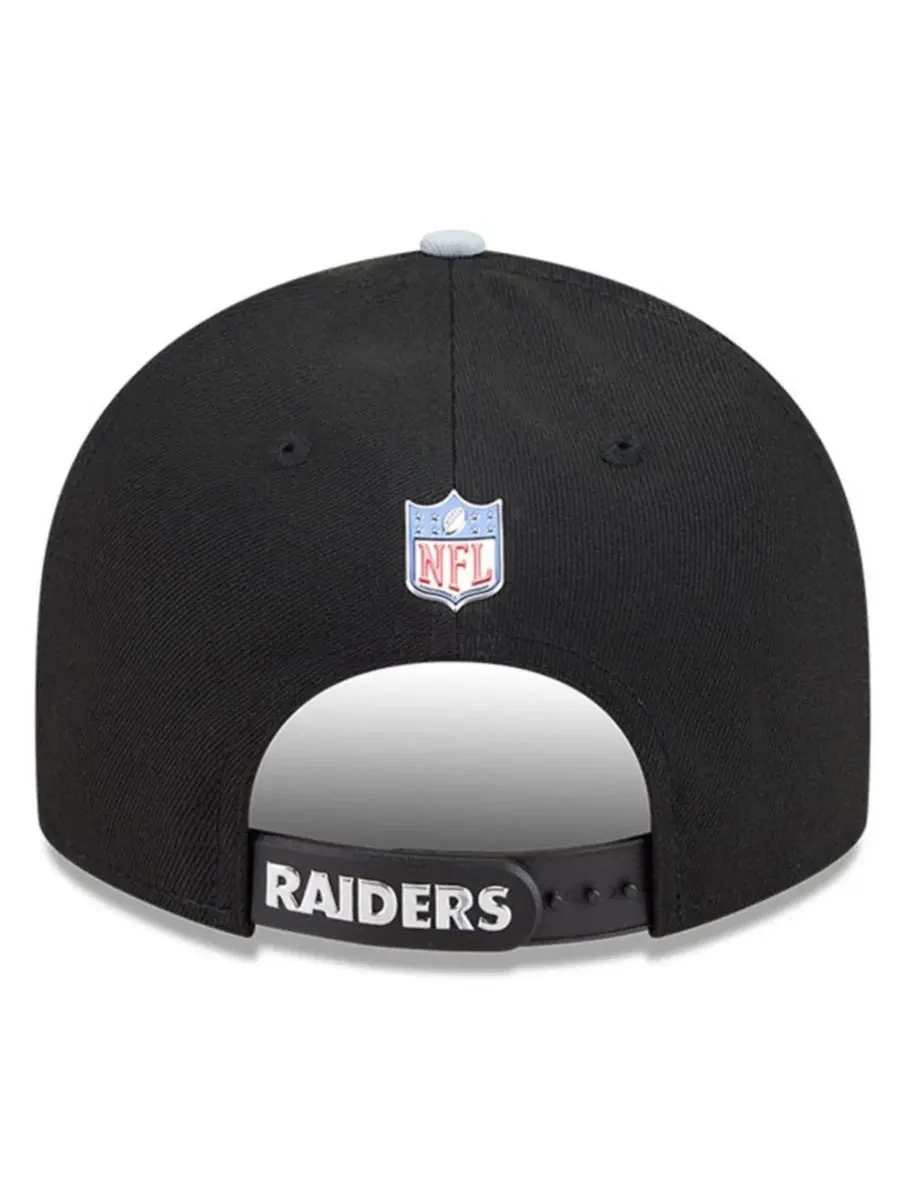 Кепка-снапбек с вышивкой Las Vegas Raiders New Era — изображение 2 из 4, черный серебристый