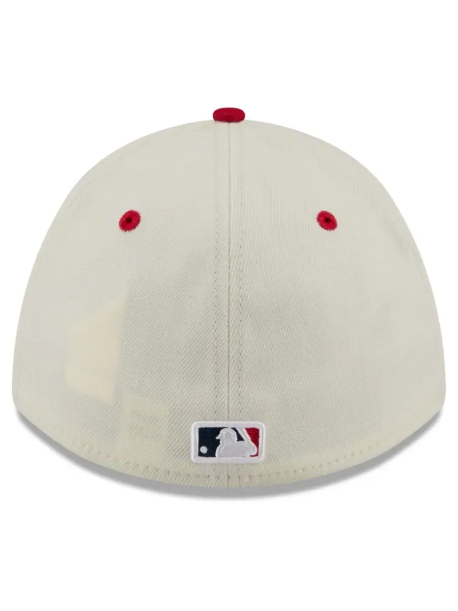 Бейсболка New Era 39THIRTY M-Crown с принтом, Minnesota Twins USA 250 — изображение 2 из 5, кремовый красный