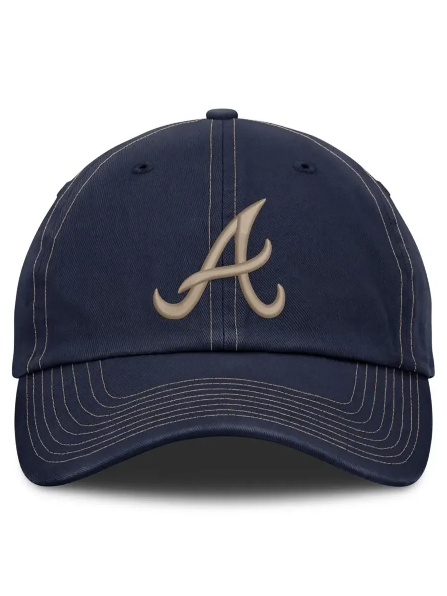 Кепка с вышивкой Atlanta Braves Nike — изображение 2 из 4, темно-синий