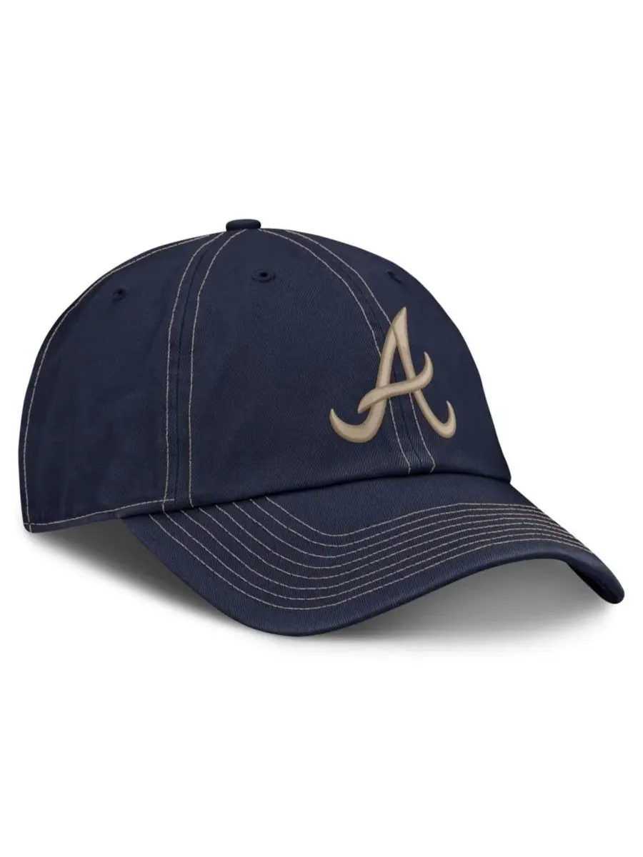Кепка с вышивкой Atlanta Braves Nike — изображение 3 из 4, темно-синий