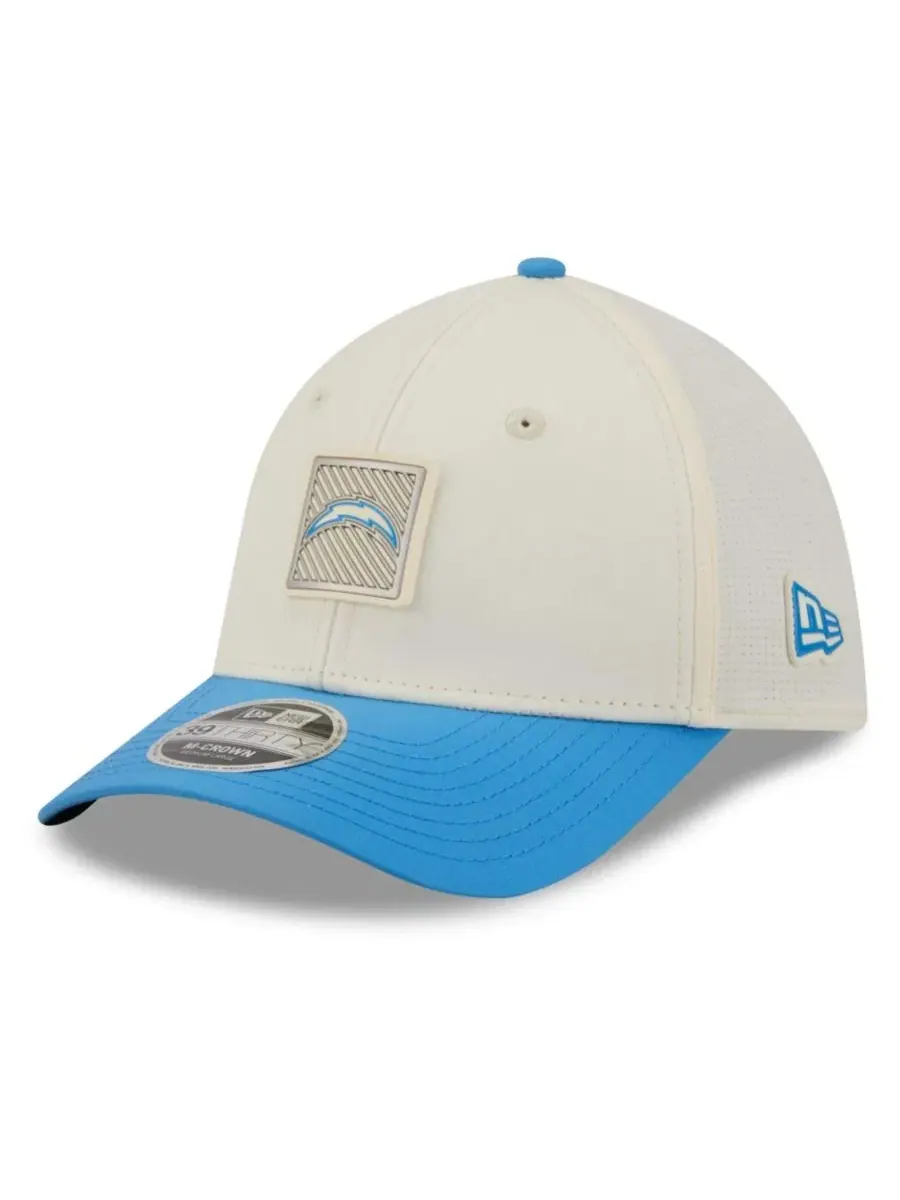 Кепка New Era 39THIRTY с логотипом Los Angeles Chargers — изображение 3 из 5, кремовый синий