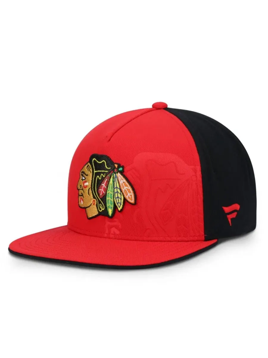 Кепка-снапбек с вышивкой логотипа команды Chicago Blackhawks Fanatics