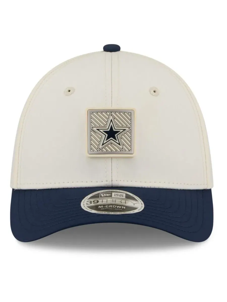 Кепка New Era 39THIRTY с козырьком, Dallas Cowboys, Training Camp — изображение 3 из 5, кремовый темно-синий