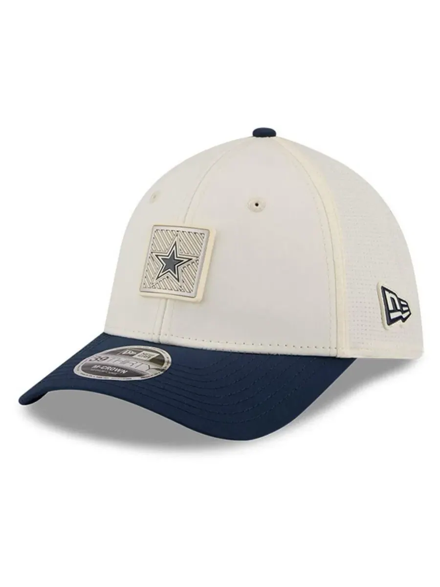 Кепка New Era 39THIRTY с козырьком, Dallas Cowboys, Training Camp — изображение 4 из 5, кремовый темно-синий