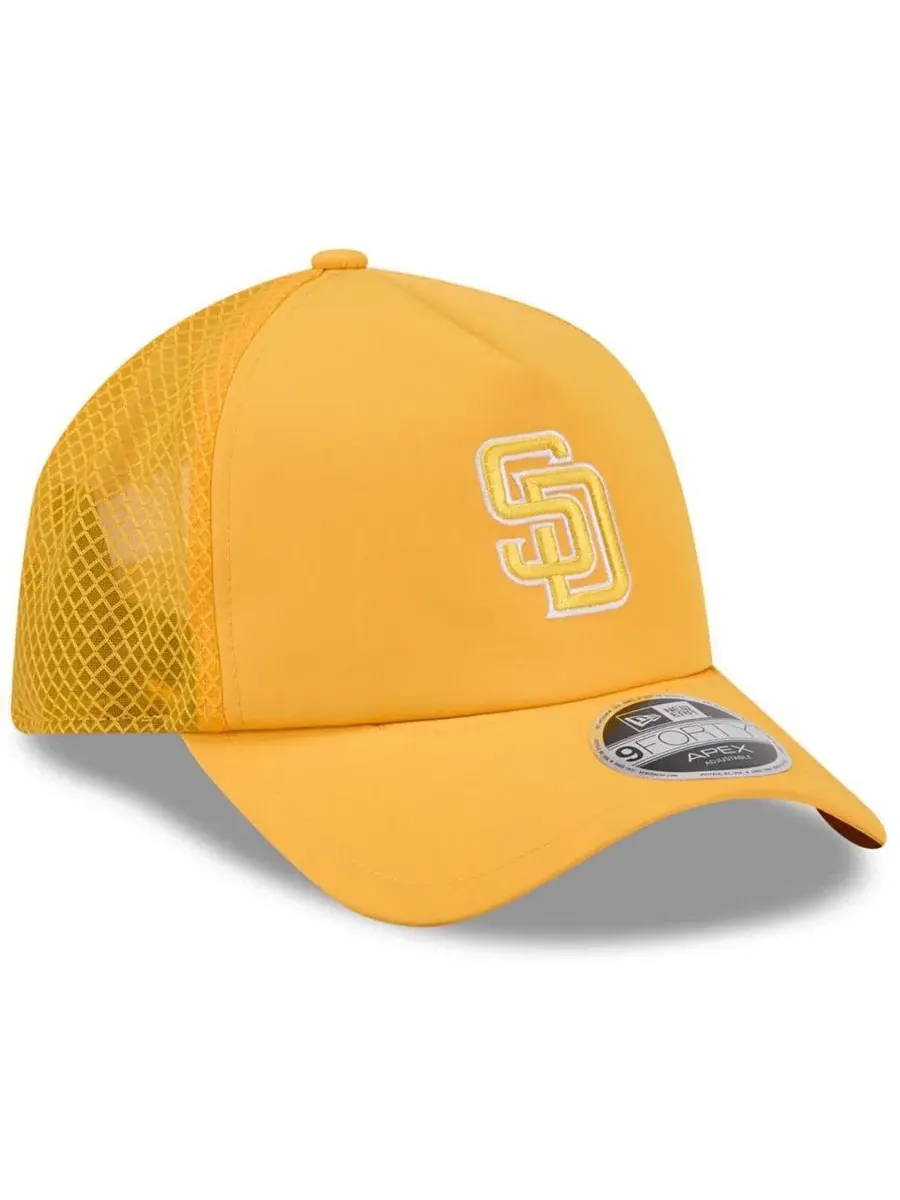 Бейсболка-тракер с вышитым логотипом San Diego Padres New Era — изображение 3 из 4, золото