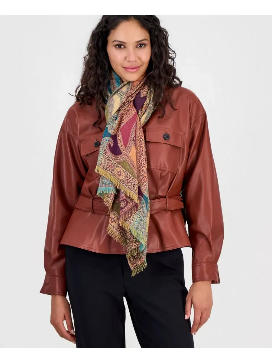 Шарф с пайетками и узором пейсли All Over Paisley with Lurex I.N.C. International Concepts — изображение 2 из 4