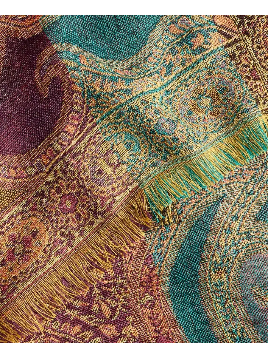 Шарф с пайетками и узором пейсли All Over Paisley with Lurex I.N.C. International Concepts — изображение 3 из 4