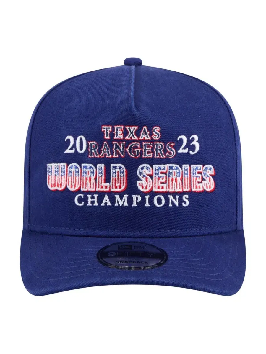 Мужская бейсболка Royal Texas Rangers 2023 World Series Champions Historic 9FIFTY A-Frame Snapback — изображение 2 из 4