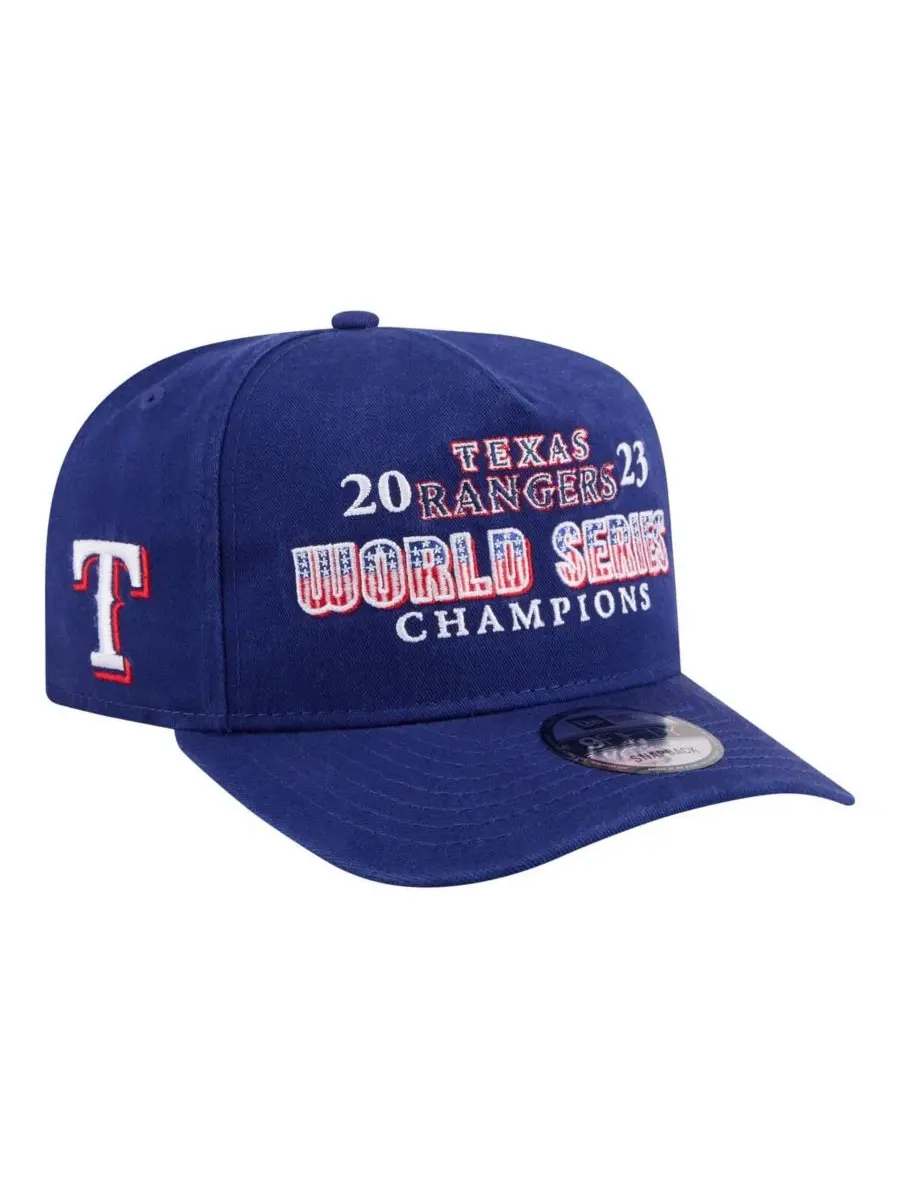 Мужская бейсболка Royal Texas Rangers 2023 World Series Champions Historic 9FIFTY A-Frame Snapback — изображение 3 из 4