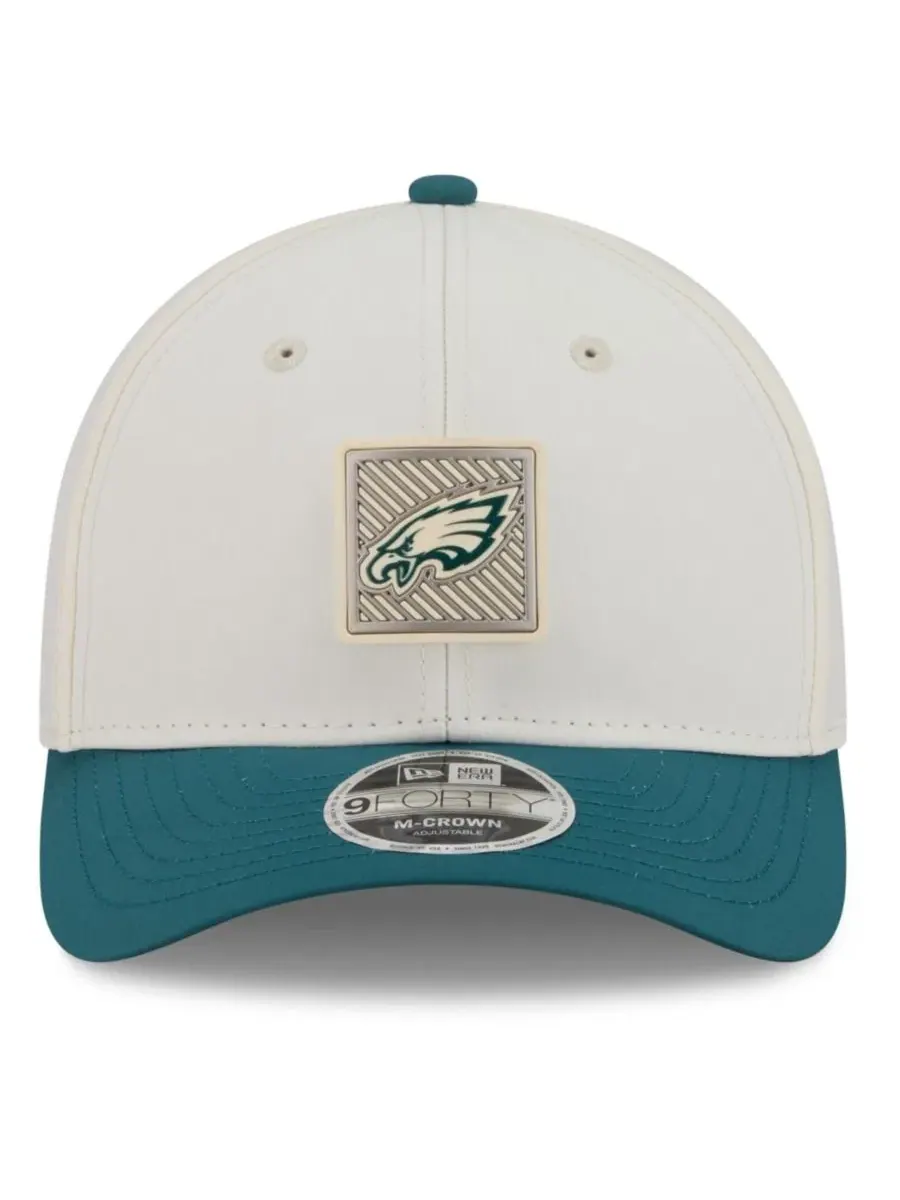 Кепка 9FORTY Philadelphia Eagles из полиэстера с регулируемым ремешком New Era — изображение 2 из 5, кремовый зеленый