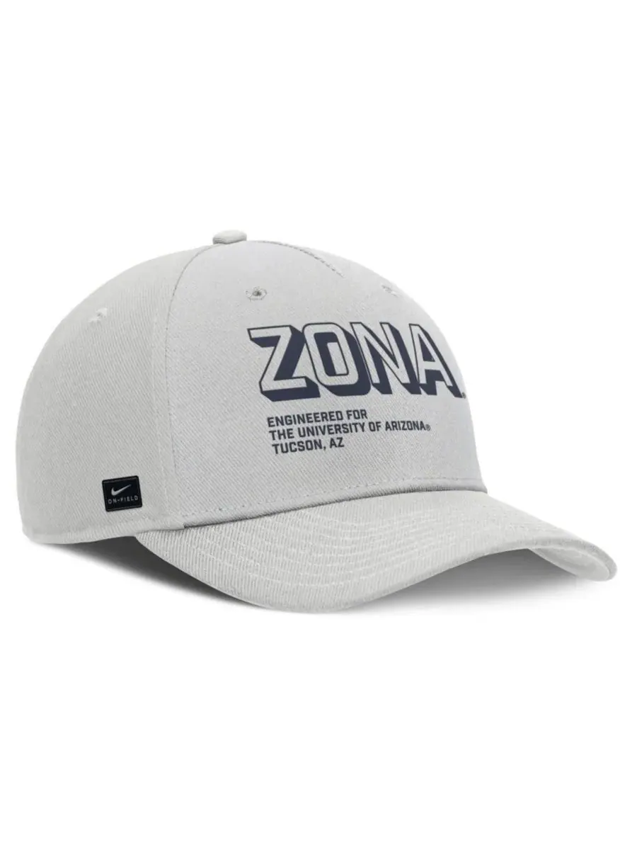 Кепка Nike Arizona Wildcats 2025 Sideline Dust Pinched Rise — изображение 3 из 4, серый
