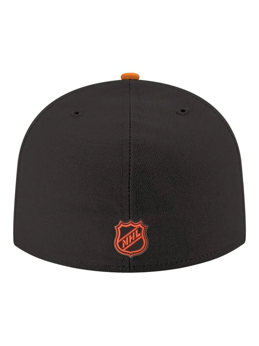 Кепка с вышивкой Anaheim Ducks Core Logo Two-Tone 59FIFTY New Era — изображение 4 из 4, черный оранжевый