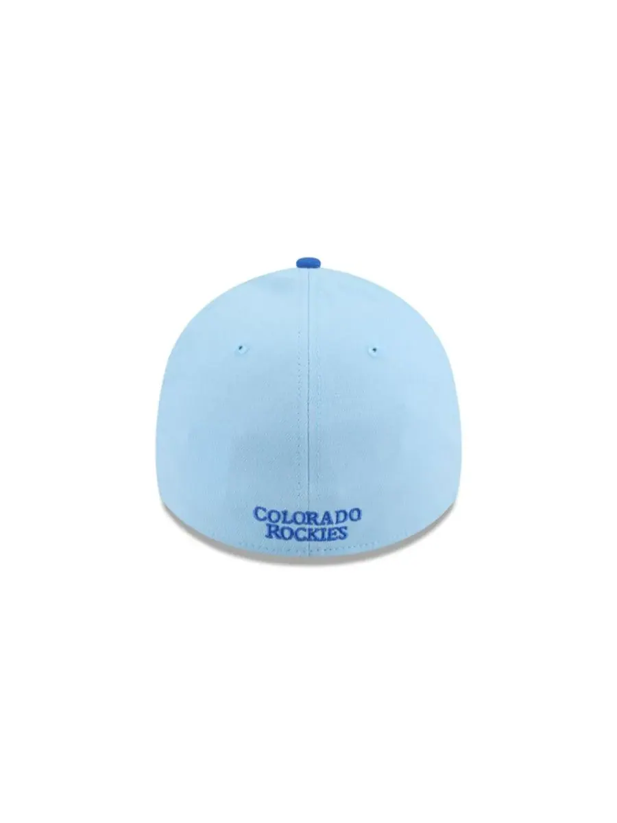 New Era Мужская светло-голубая/синяя кепка Colorado Rockies 2025 Fourth of July 39THIRTY Flex Hat — изображение 3 из 6
