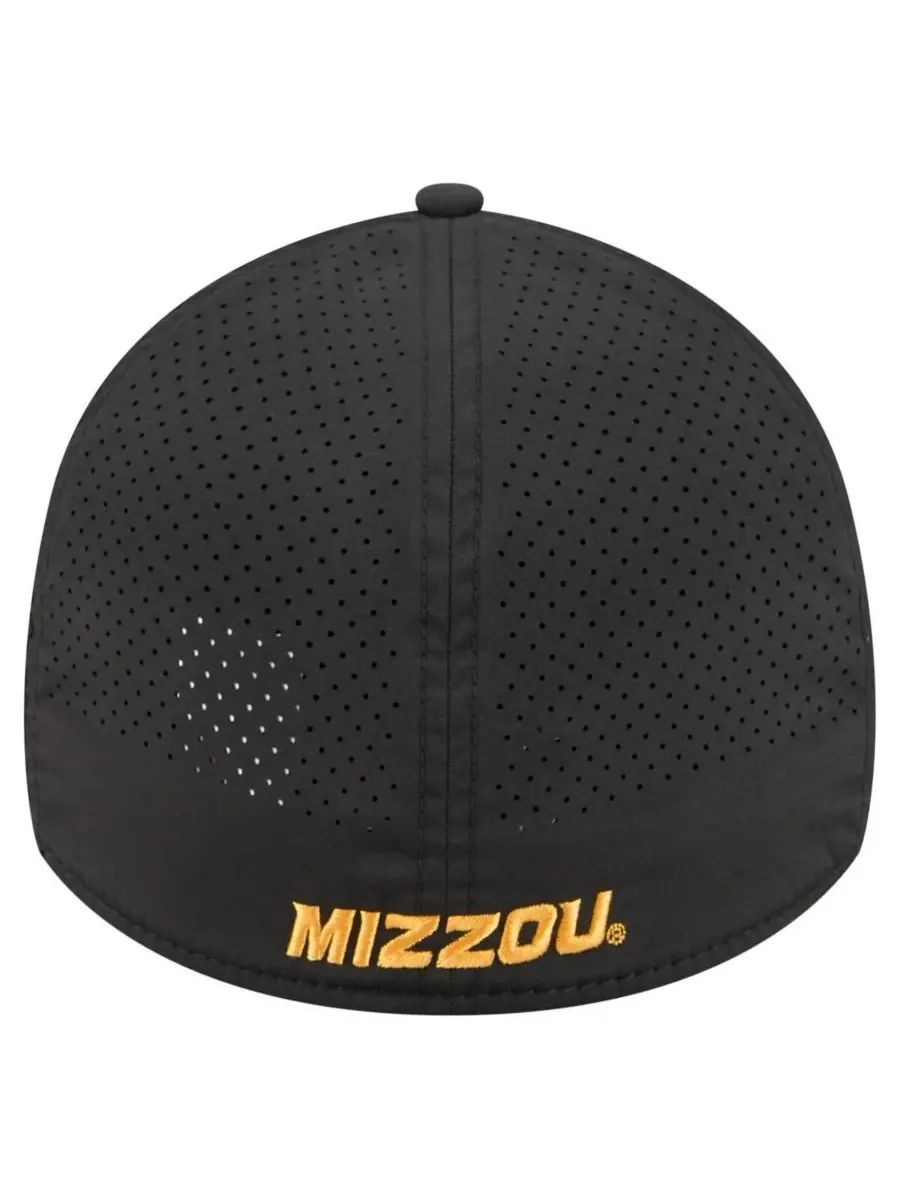 New Era Мужская черная бейсболка Missouri Tigers Rope 39THIRTY Flex Hat — изображение 2 из 5, черный