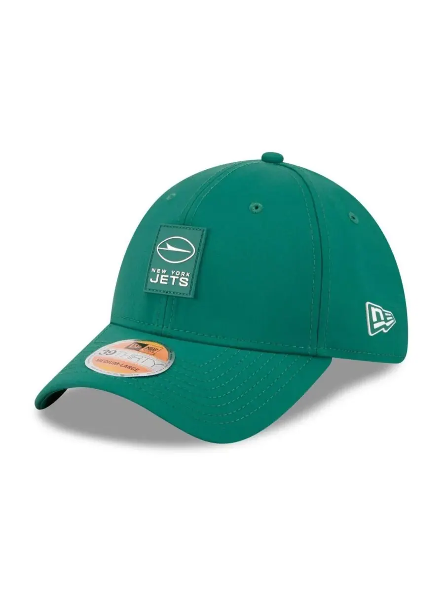 New Era Мужская зеленая кепка New York Jets 2025 Sideline 39THIRTY Flex Hat