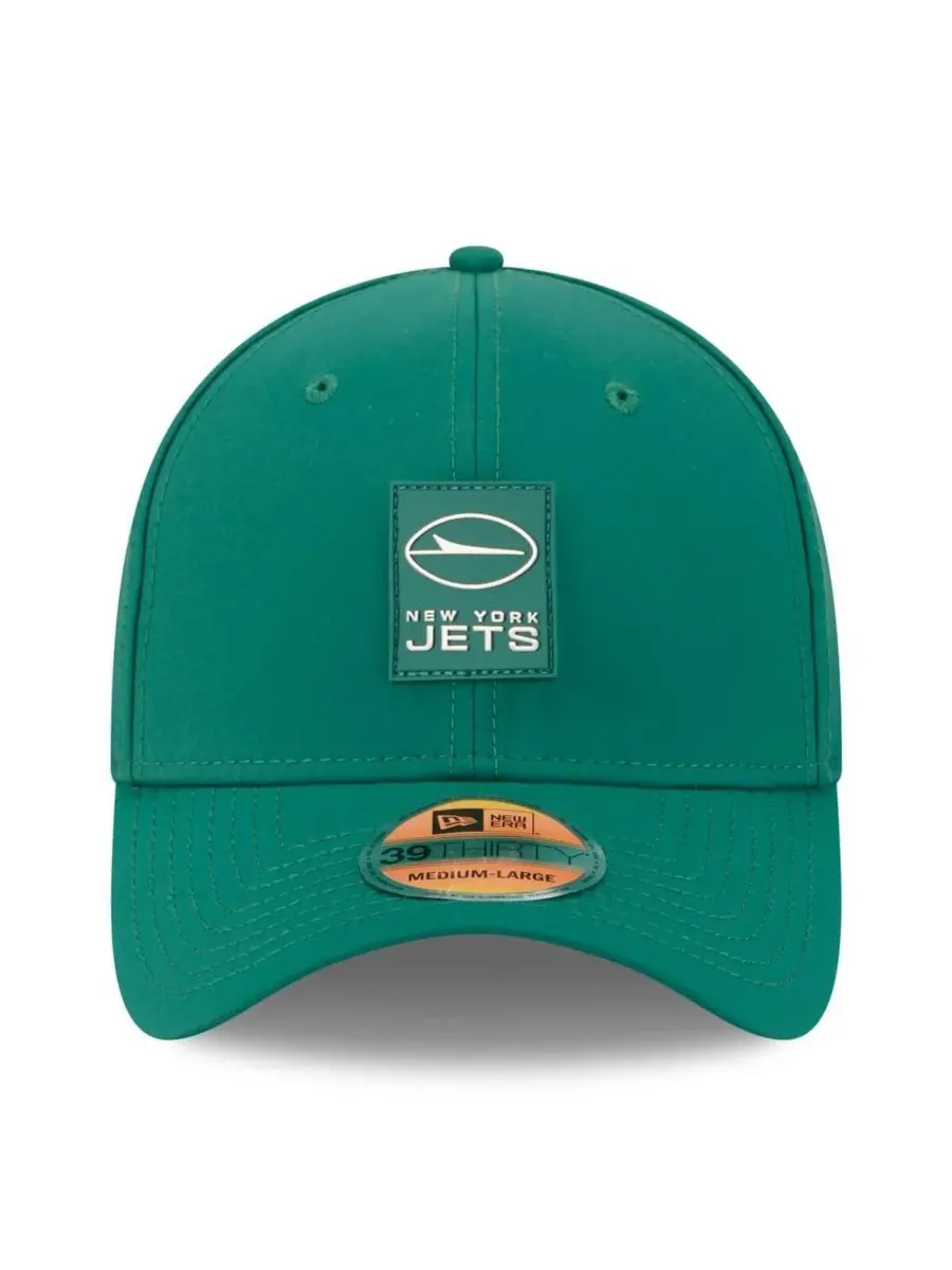 New Era Мужская зеленая кепка New York Jets 2025 Sideline 39THIRTY Flex Hat — изображение 5 из 5, зеленый