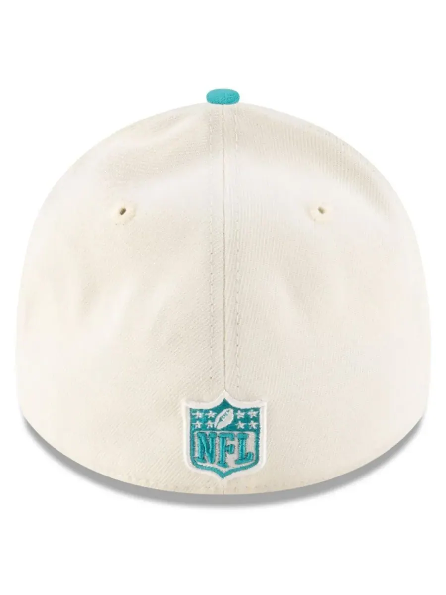 New Era Мужская кепка 39THIRTY Flex, кремово-бирюзового цвета, с символикой команды Miami Dolphins — изображение 3 из 5