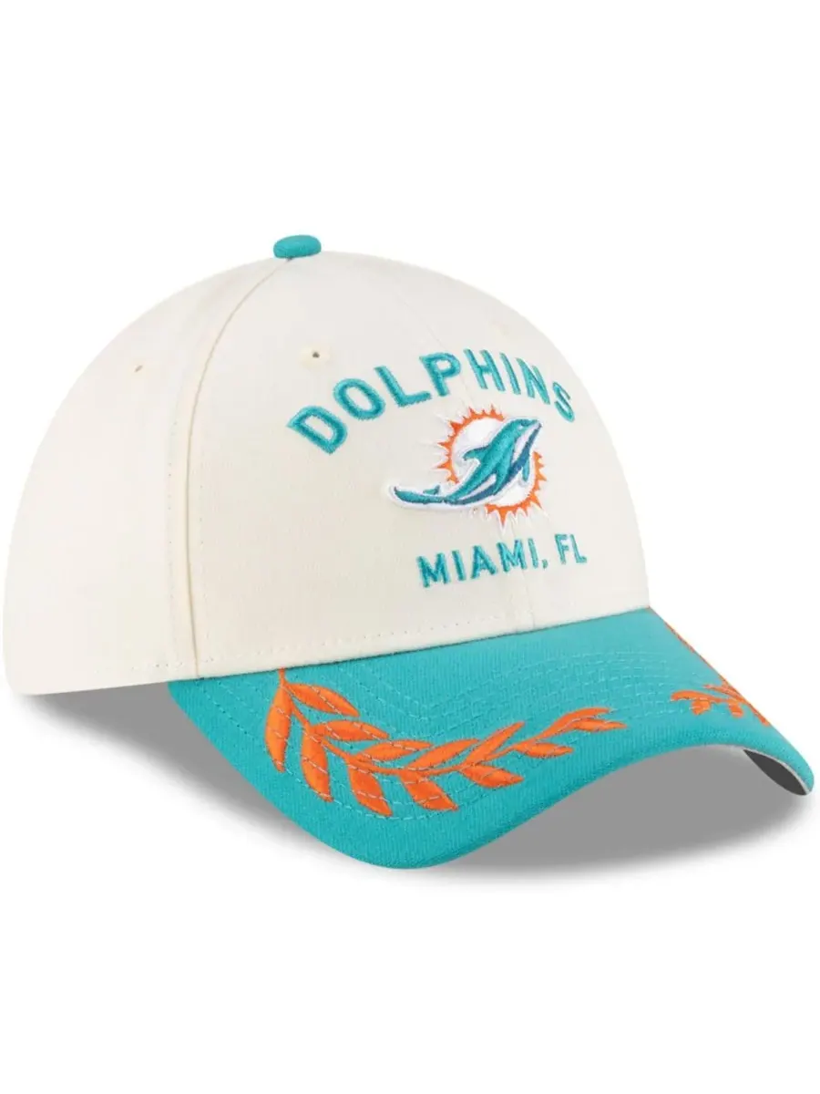 New Era Мужская кепка 39THIRTY Flex, кремово-бирюзового цвета, с символикой команды Miami Dolphins — изображение 5 из 5