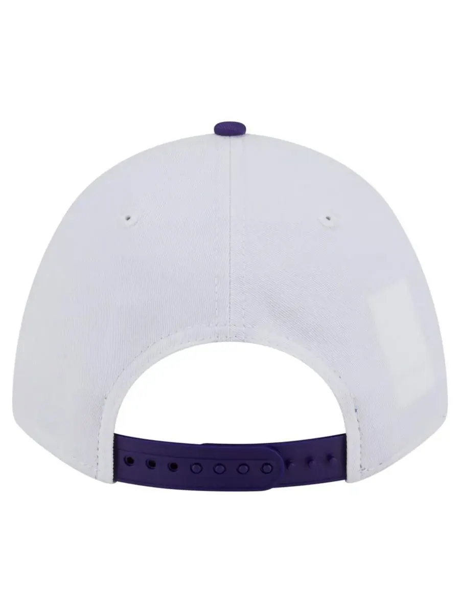 New Era Мужская кепка 9FORTY A-Frame M-Crown с регулируемой высотой, бело-фиолетовая, с аркой в — изображение 3 из 5