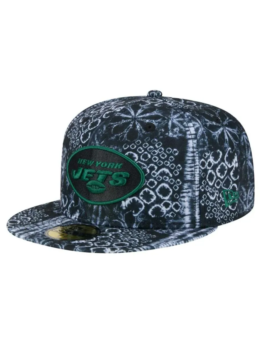 New Era Мужская черная кепка New York Jets Shibori 59Fifty