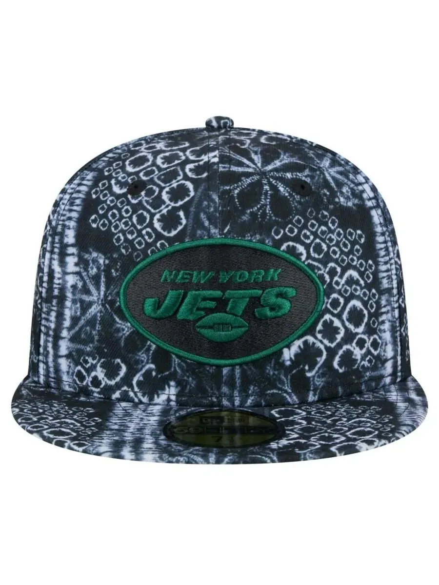 New Era Мужская черная кепка New York Jets Shibori 59Fifty — изображение 4 из 4, черный