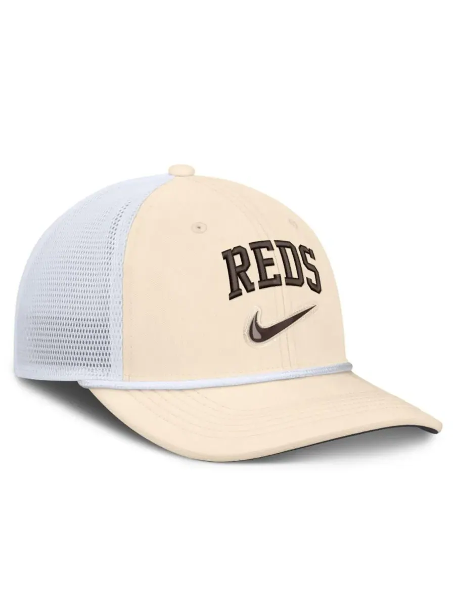 Кепка-тракер Nike Rise Dri-FIT Cincinnati Reds — изображение 3 из 4, натуральный белый