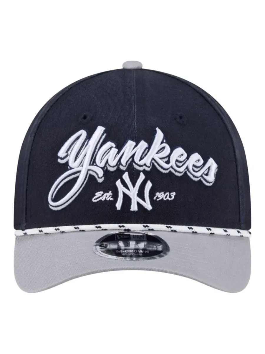 Кепка New York Yankees с вышивкой New Era — изображение 2 из 7, темно-синий серый