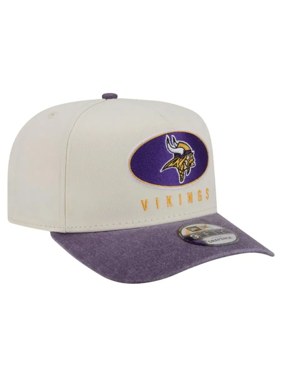 Кепка-снапбек New Era Washed A-Frame 9FIFTY — изображение 3 из 7, кремовый фиолетовый