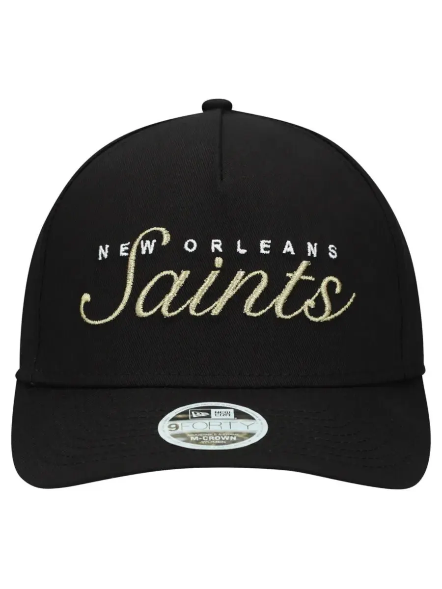 Кепка New Orleans Saints Metallic 9FORTY M-Crown A-Frame New Era — изображение 2 из 4, черный