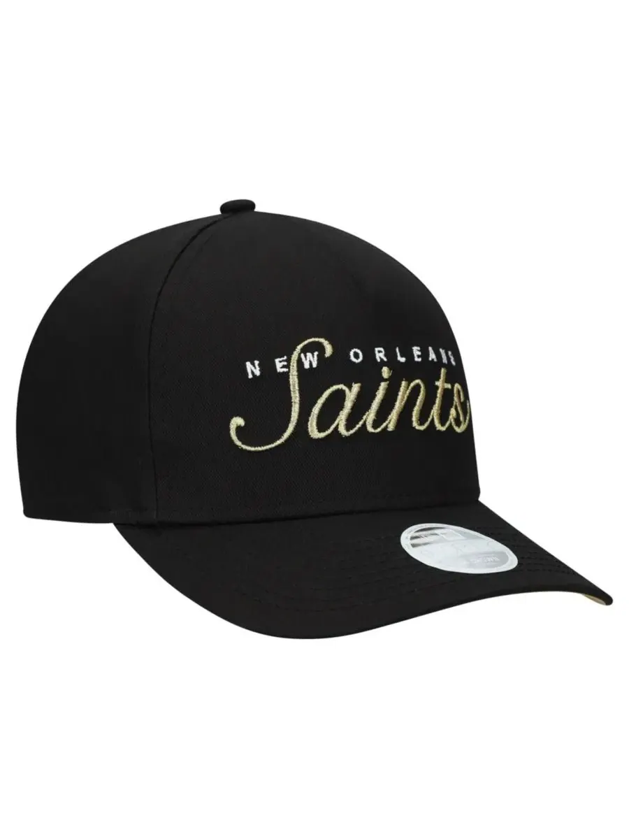 Кепка New Orleans Saints Metallic 9FORTY M-Crown A-Frame New Era — изображение 3 из 4, черный
