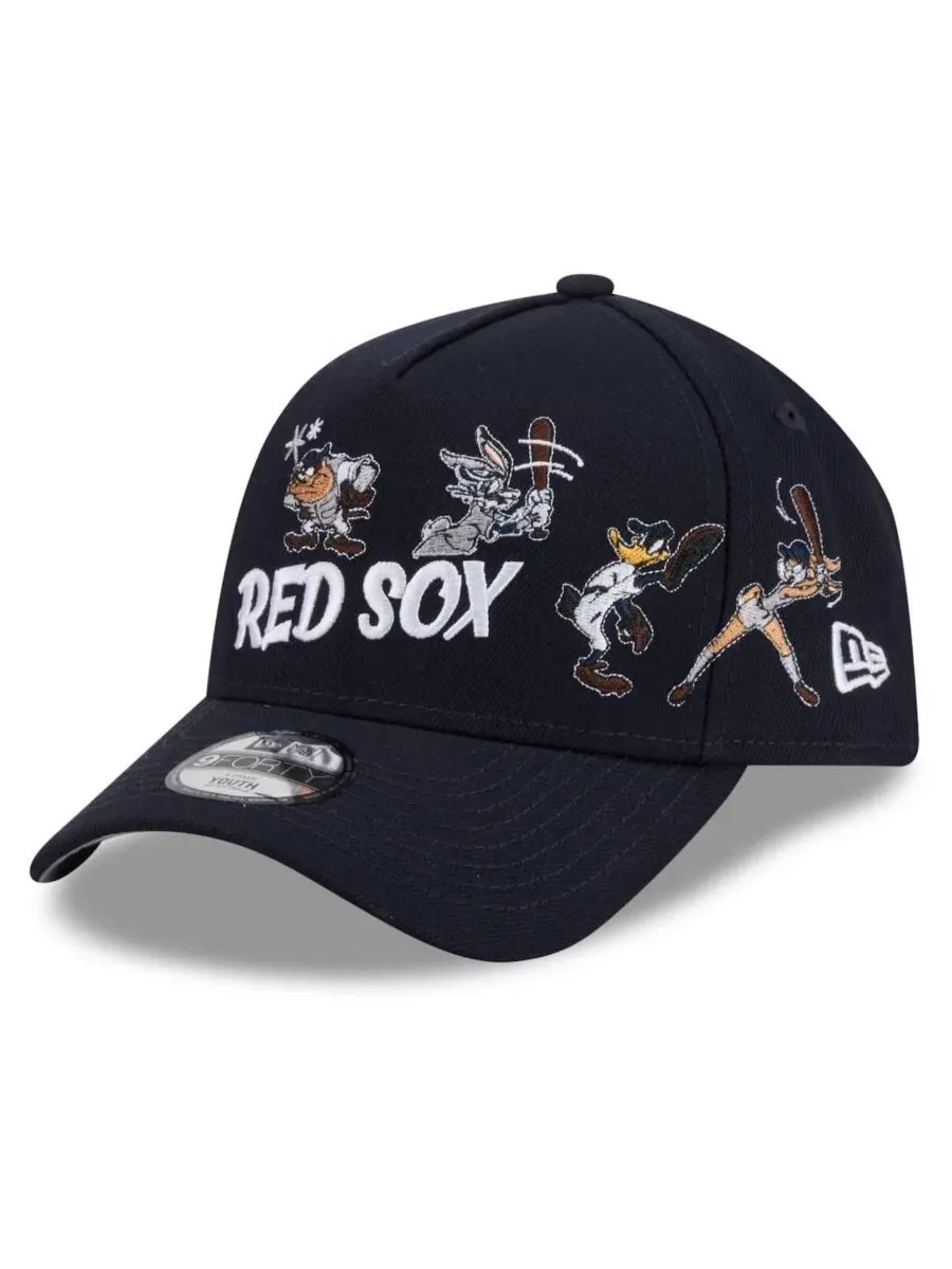 Кепка A-Frame 9FORTY с вышивкой Boston Red Sox и Looney Tunes New Era — изображение 3 из 4, темно-синий
