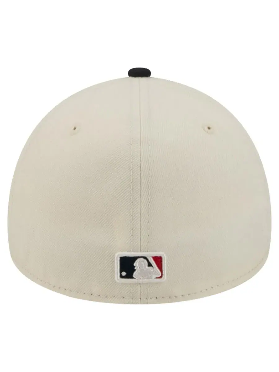 Кепка с высокой тульей New Era Atlanta Braves Chrome A-Frame 59FORTY — изображение 3 из 4, бежевый