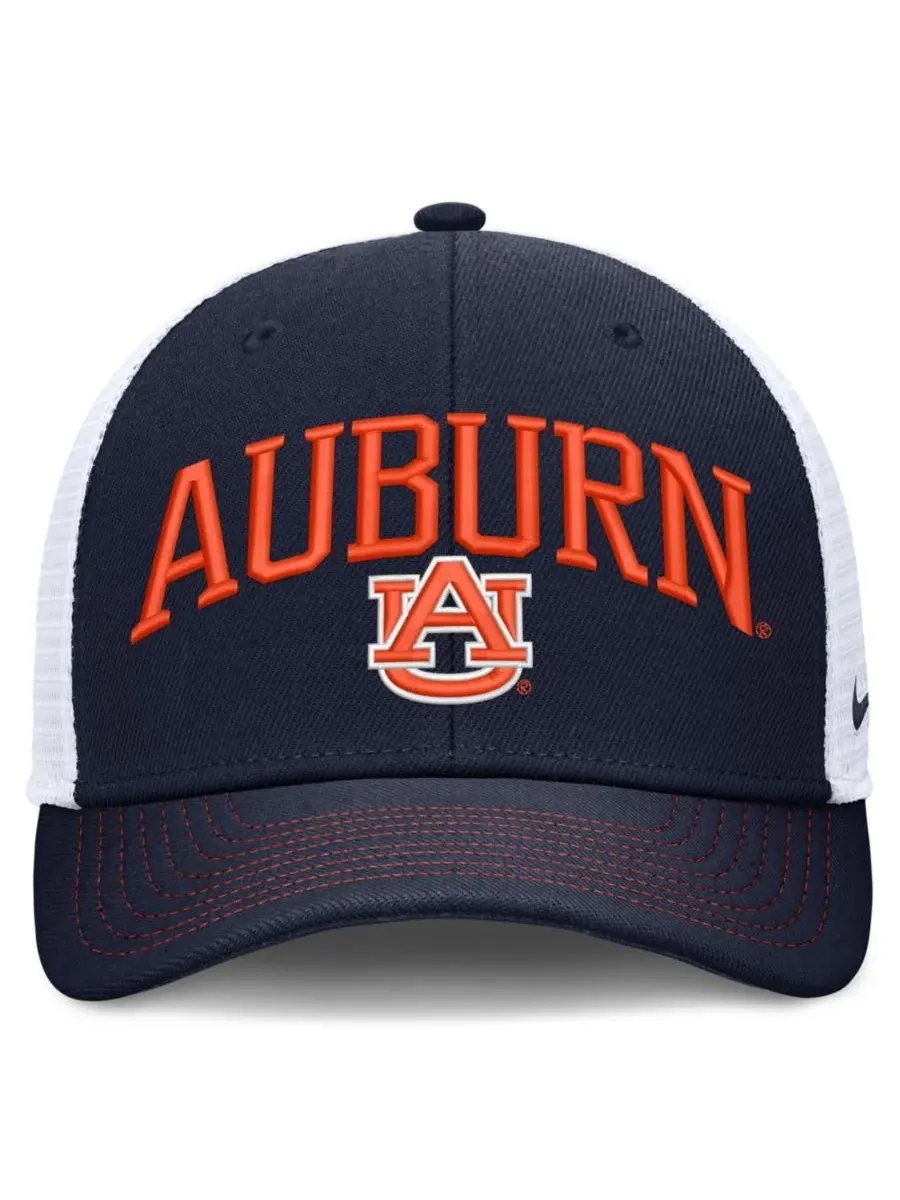 Кепка-тракер с вышивкой Auburn Tigers Nike — изображение 2 из 4, темно-синий белый