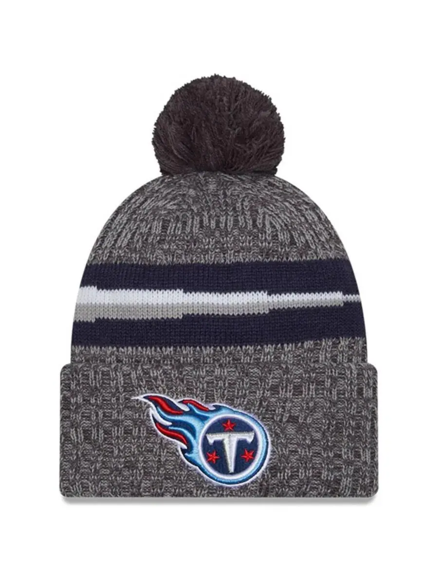 Шапка вязаная с помпоном New Era Tennessee Titans