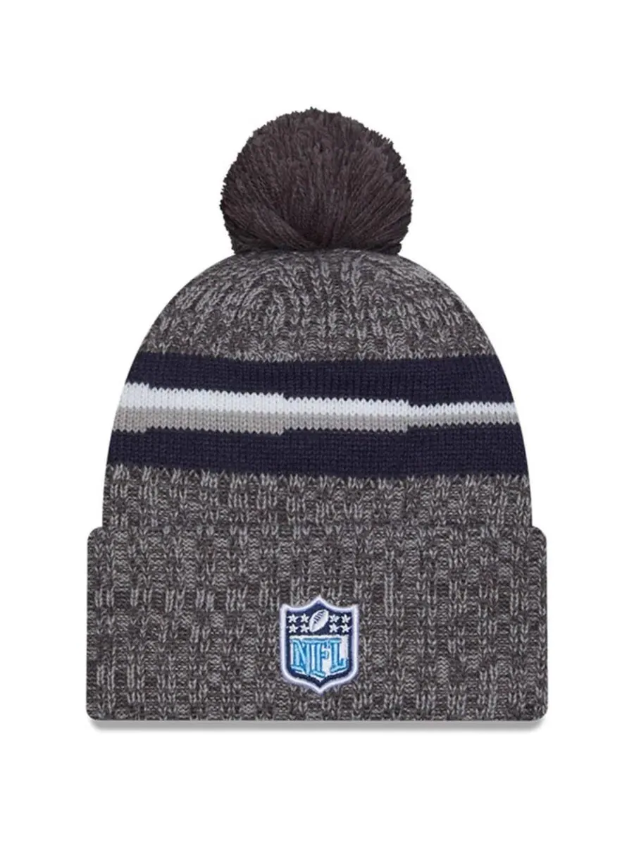 Шапка вязаная с помпоном New Era Tennessee Titans — изображение 2 из 2, серый