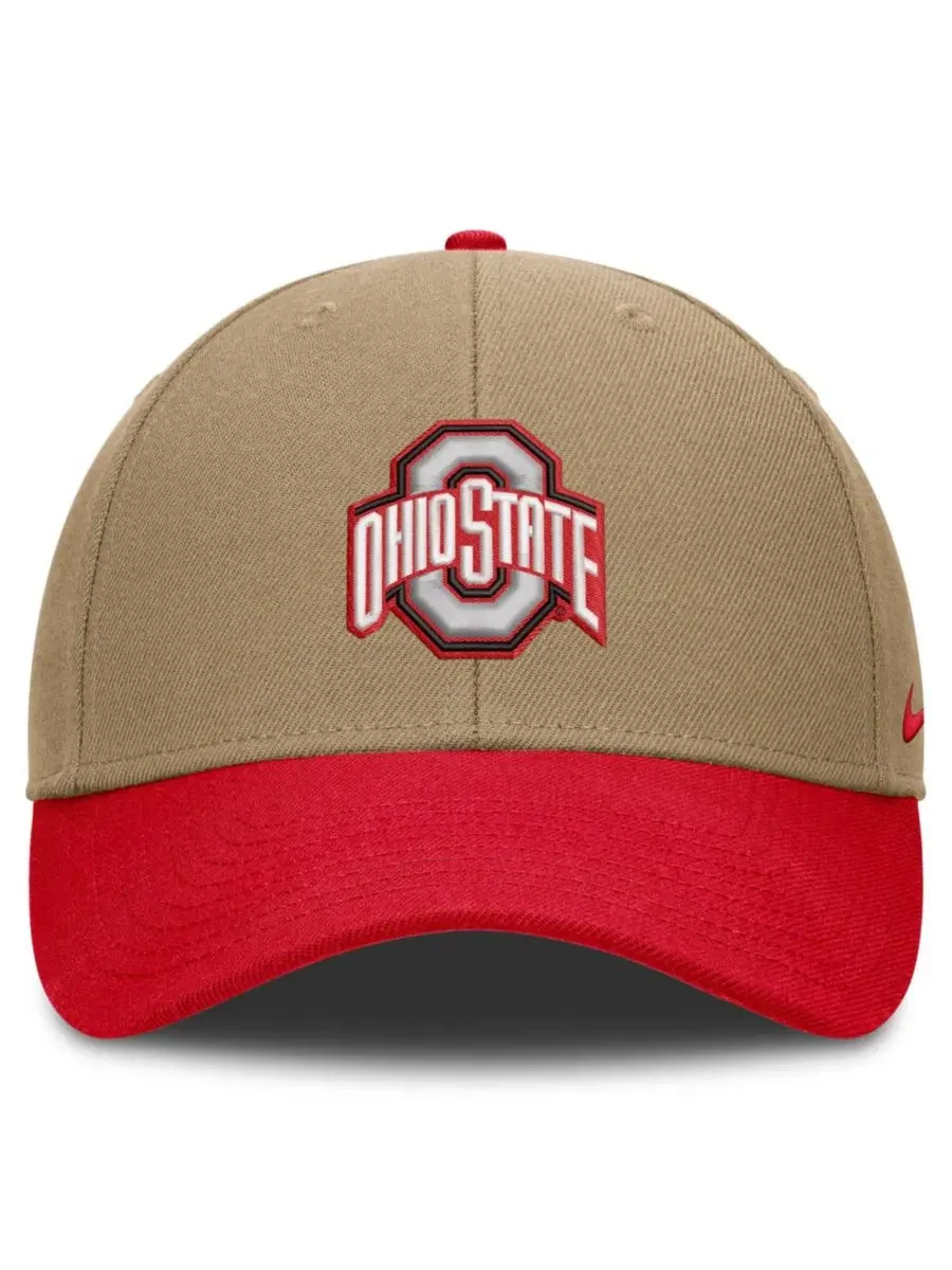 Бейсболка Nike Ohio State Buckeyes Primetime Rise Dri-FIT — изображение 2 из 4, бежевый
