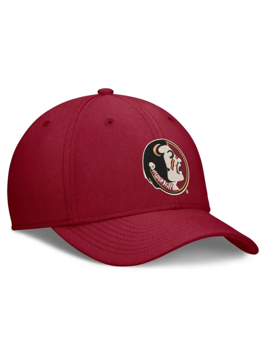 Бейсболка Nike Dri-FIT Vintage Rise Swooshflex с вышитым логотипом — изображение 3 из 4, гранат