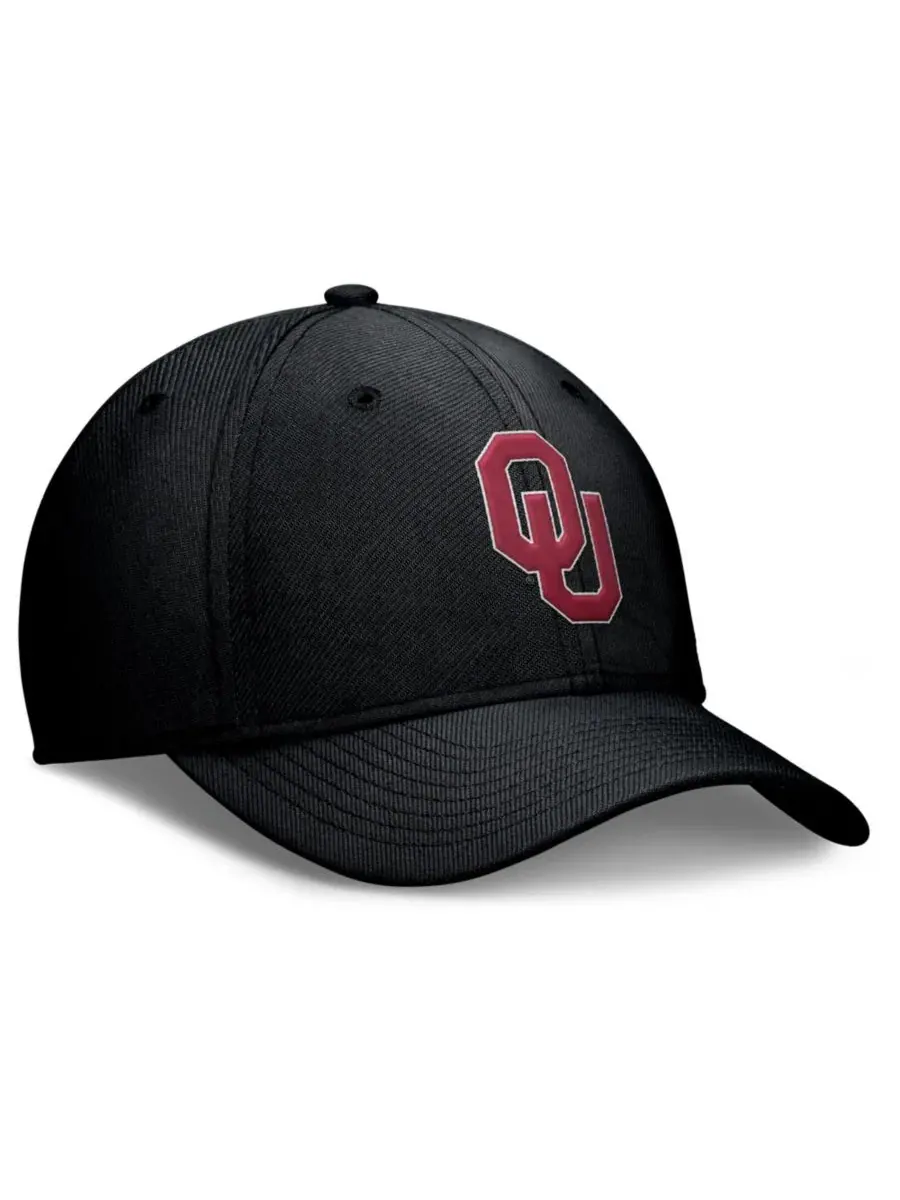 Кепка с вышивкой Oklahoma Sooners, модель Rise Swoosh Dri-FIT Flex Jordan — изображение 3 из 4, черный