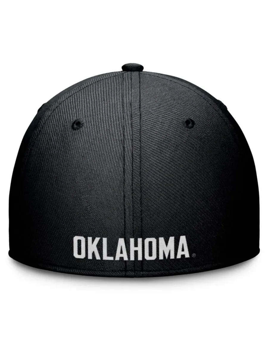 Кепка с вышивкой Oklahoma Sooners, модель Rise Swoosh Dri-FIT Flex Jordan — изображение 4 из 4, черный