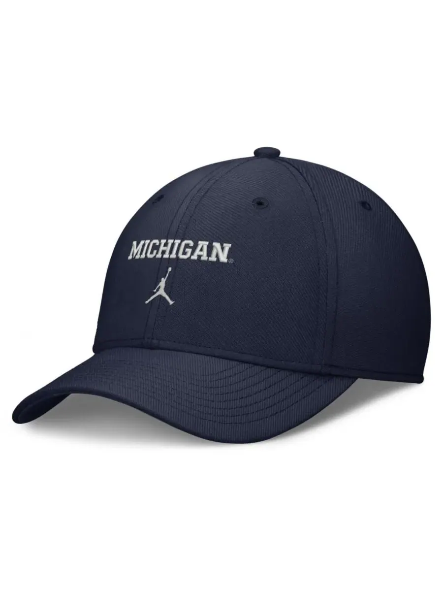Кепка с вышивкой Michigan Wolverines Rise On-Field Swoosh Flex Dri-FIT