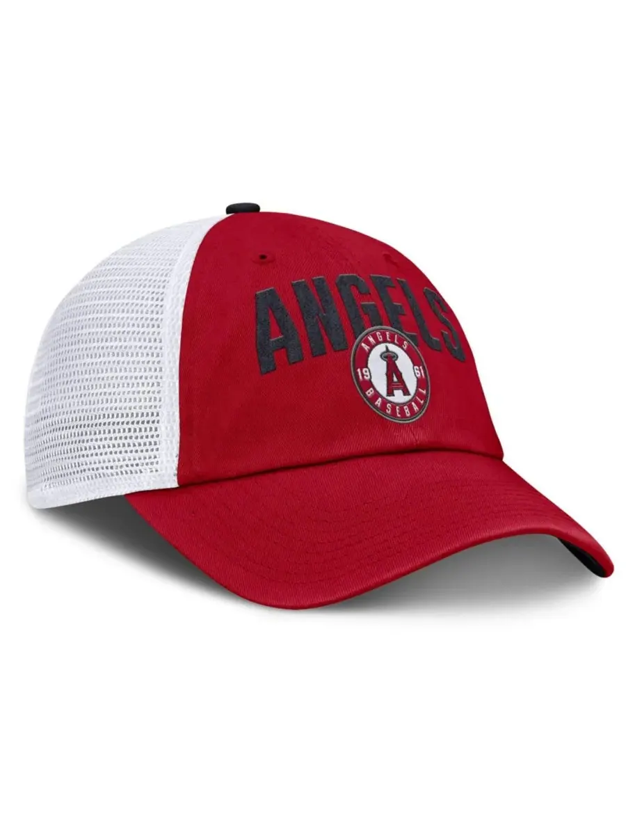 Кепка-тракер с вышитым логотипом Los Angeles Angels Nike — изображение 3 из 5, красный белый