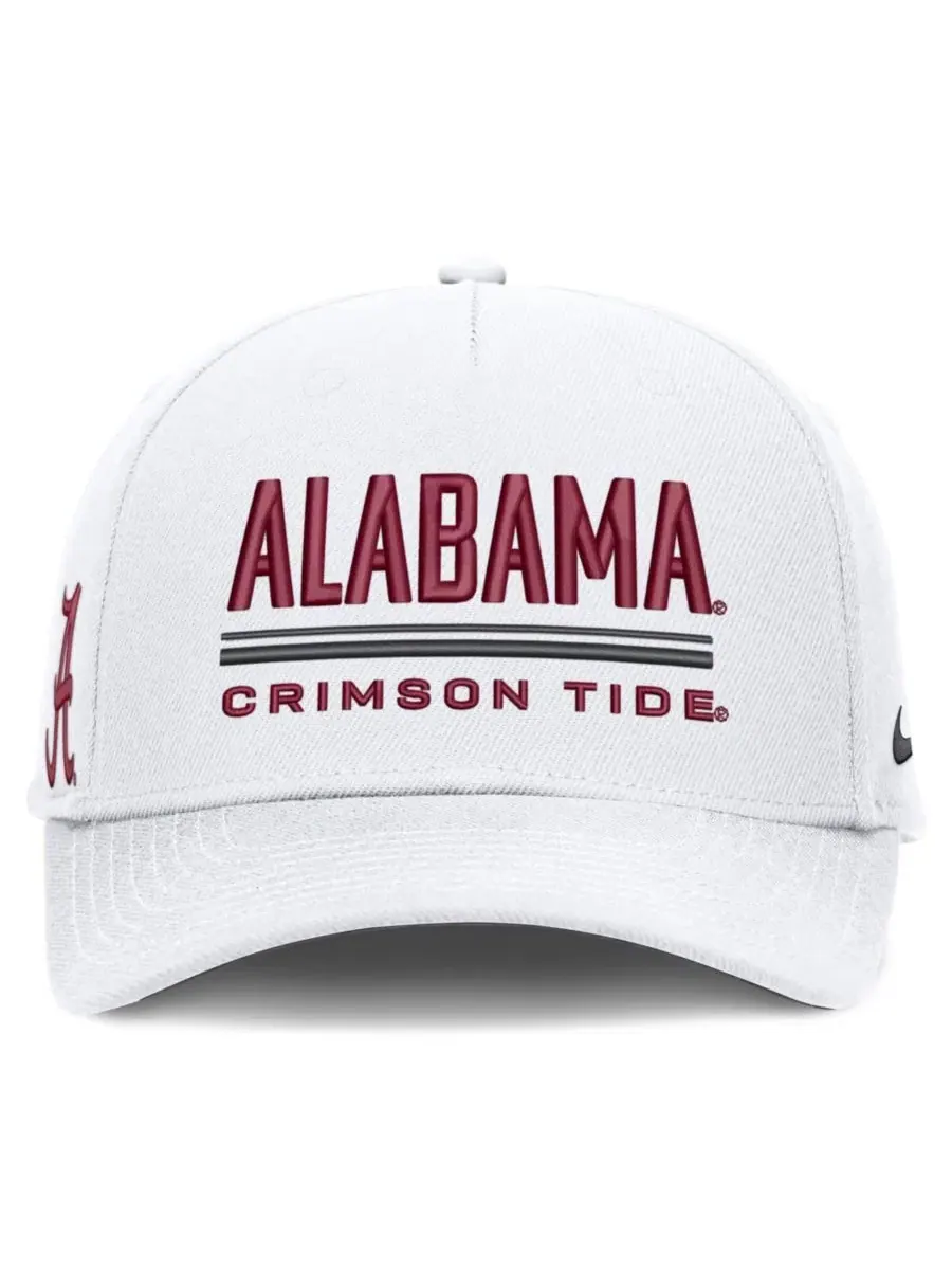 Бейсболка Nike Alabama Crimson Tide 2026 Sideline Dri-FIT Rise — изображение 2 из 5, белый