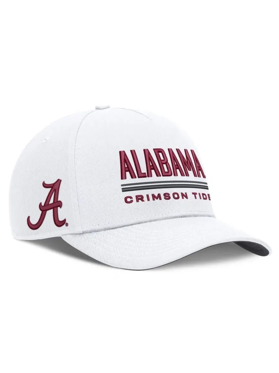 Бейсболка Nike Alabama Crimson Tide 2026 Sideline Dri-FIT Rise — изображение 3 из 5, белый