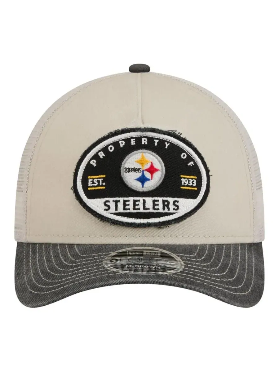Кепка New Era с аппликацией Pittsburgh Steelers — изображение 4 из 4, натуральный черный